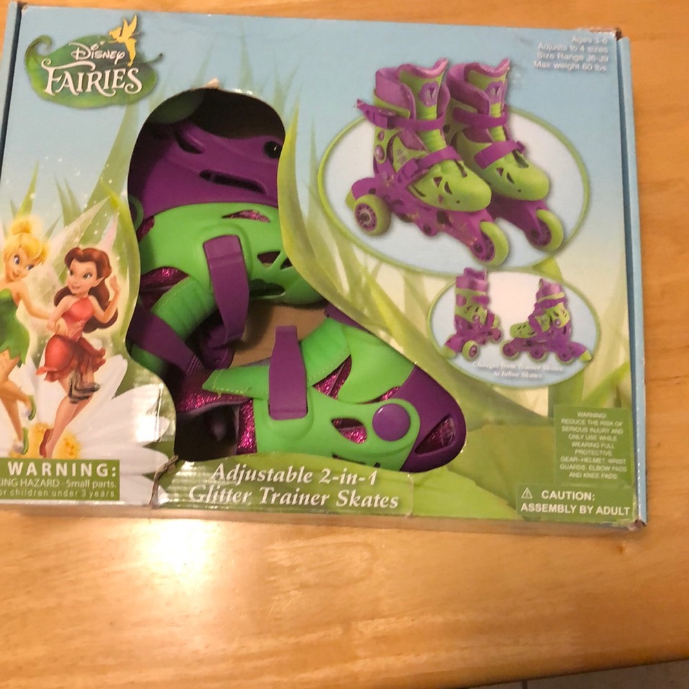 Disney Fairies Adjustable Glitter Trainer Skates
